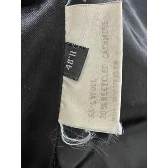 "Wool & Cashmere" Men's Black Trench 48R Goth Grunge Dark Romance QUiet Luxury - Picture 4 of 16